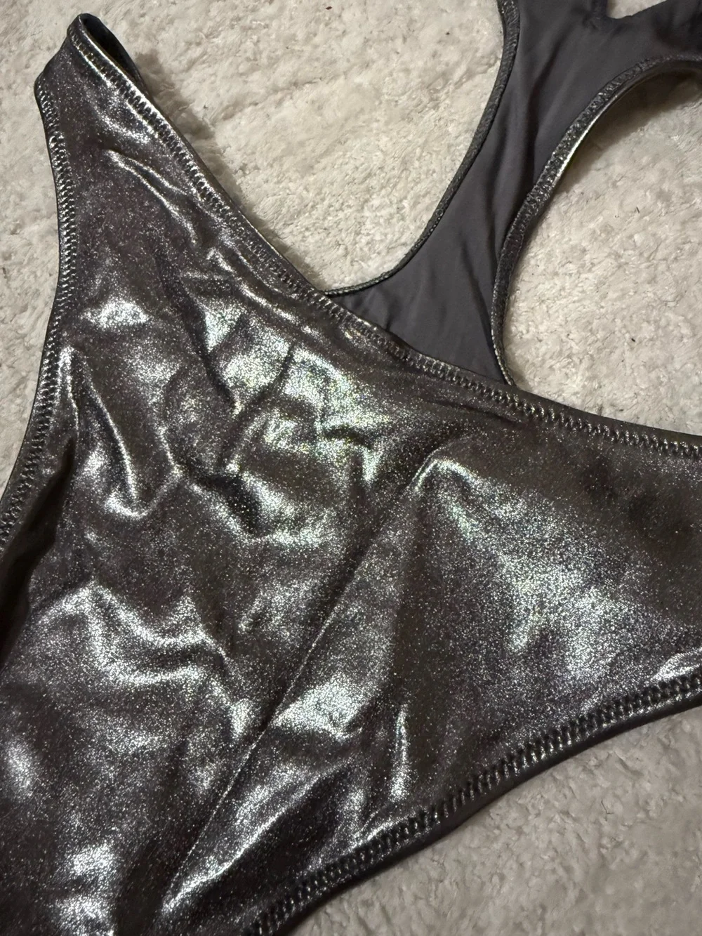 Skims Metallic One-Piece Swim